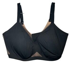 Honey Love Crossover Bra black mesh 1X 40 C/D comfy casual everyday